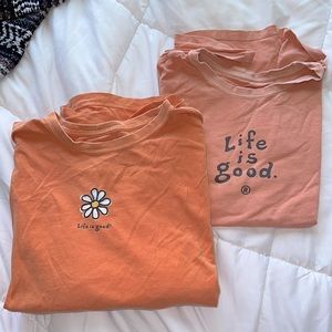 Two orange life is good shirts!